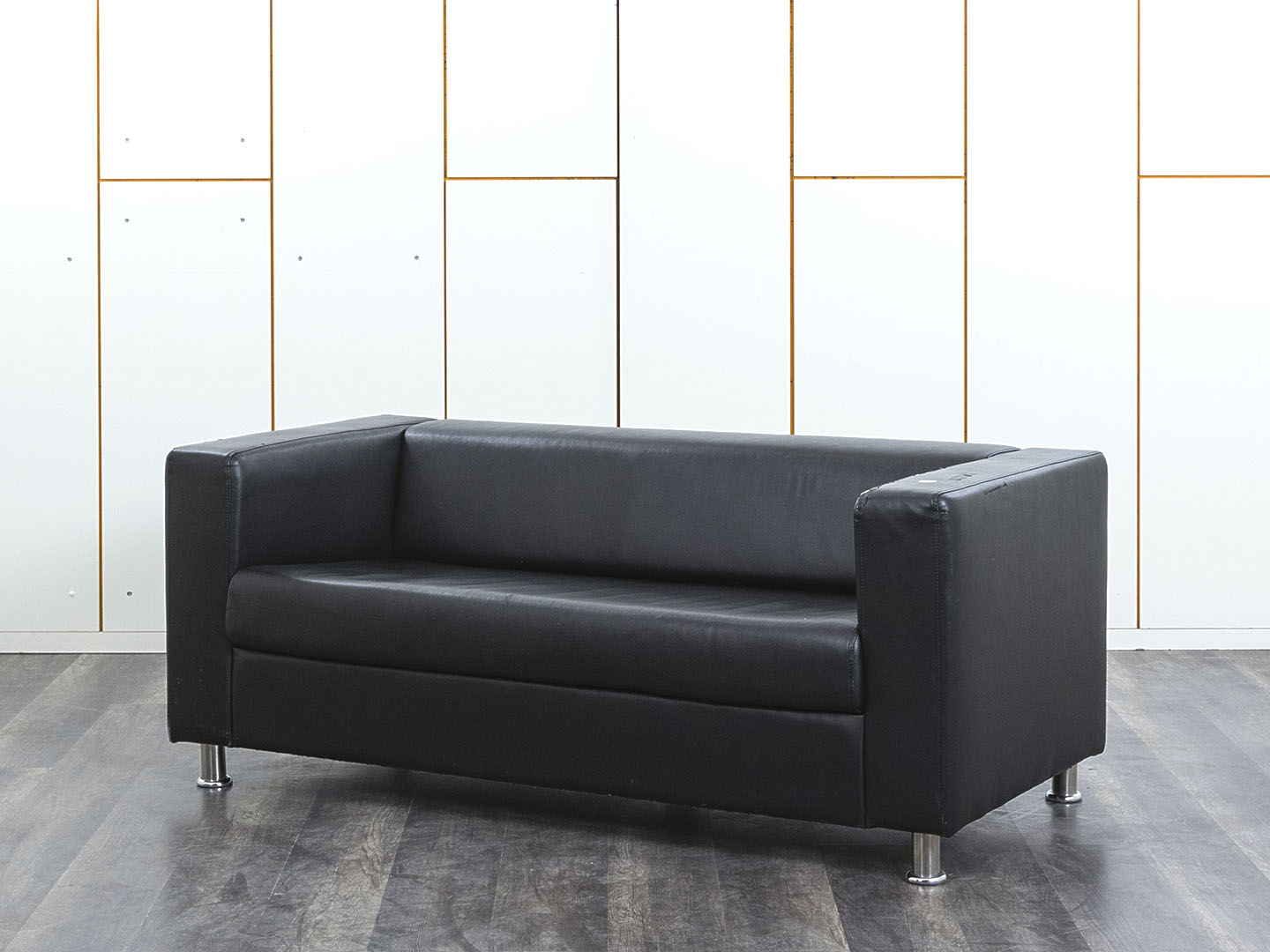 Купить офисный диван кожзам черный (днкч-01092) в Москве — интернет магазин«Стол. Тумба. Кресло»